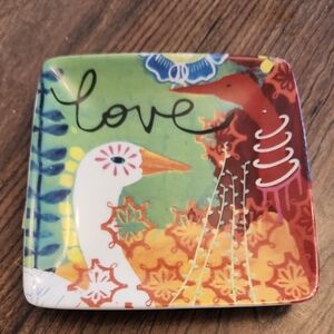 Ceramic Bird Themed Dish From The Jessica Swift Collection By Creative Co-op